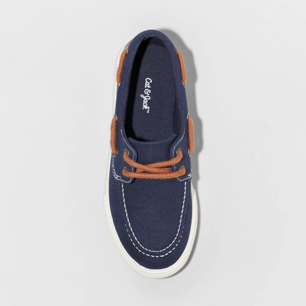 Boys' Collin Lace-Up slip on deck shoes - Cat & Jack - navy - various - new - Picture 2 of 6